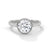 2.14 CT Round Cut Lab-Grown Diamond Bezel Halo Engagement Ring