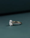 2.79 CTW Oval CVD Lab-Grown Diamond Pavé Engagement Ring with Matching Band