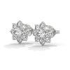 2.92 CT Round Floral Cluster CVD Lab-Grown Diamond Earrings