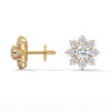 2.92 CT Round Floral Cluster CVD Lab-Grown Diamond Earrings