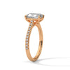 1.97 CT Emerald Cut Lab-Grown Diamond Pave Engagement Ring