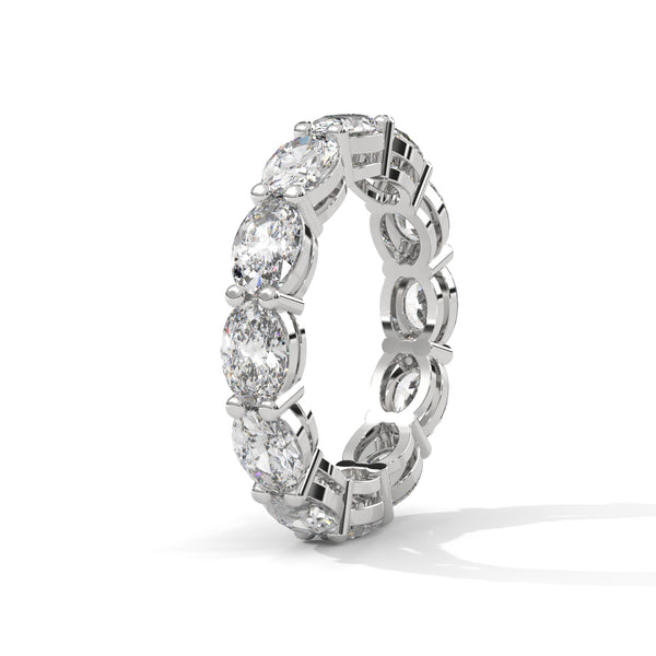 4.35 CT Oval Cut Lab-Grown Diamond Eternity Band