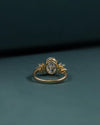2.89 CTW Oval Cut Lab-Grown Diamond Floral Solitaire Ring