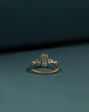 2.43 CT Emerald Cut Three Stone CVD Lab-Grown Diamond Engagement Ring