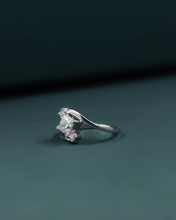 1.14 CTW Princess Cut Lab-Grown Diamond Bypass Engagement