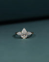 2.41 Carat Pear Cut Three-Stone CVD Lab-Grown Diamond Ring