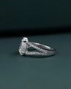2.35 CTW Pear Cut Pavé Split Shank Lab-Grown Diamond Engagement Ring