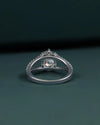 2.35 CTW Pear Cut Pavé Split Shank Lab-Grown Diamond Engagement Ring