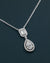 4.03 CTW Pear & Emerald Cut Halo Lab-Grown Diamond Pendant Necklace