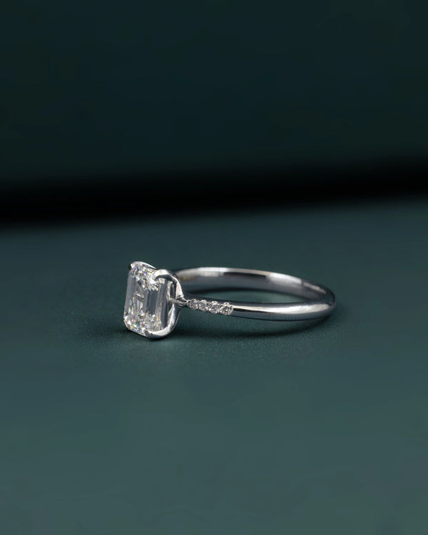1.21 CT Emerald Cut CVD Lab-Grown Diamond Solitaire Ring