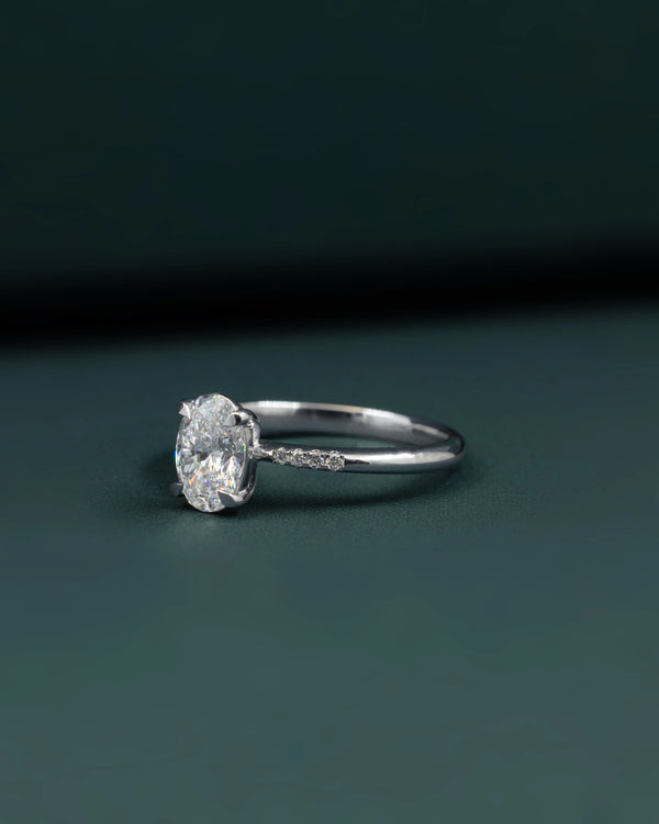 1.07 CTW Oval Cut CVD Lab-Grown Diamond Solitaire Ring