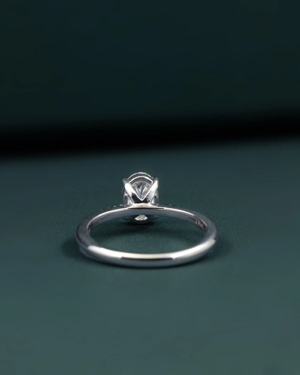 1.07 CTW Oval Cut CVD Lab-Grown Diamond Solitaire Ring