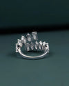 2.25 CTW Emerald & Pear Cut Diamond Open Ring
