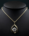 2.48 CT Pear & Emerald Cut CVD Lab-Grown Diamond Pendant Necklace
