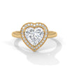 2.16 CT Heart Shape Lab-Grown Diamond Halo Ring