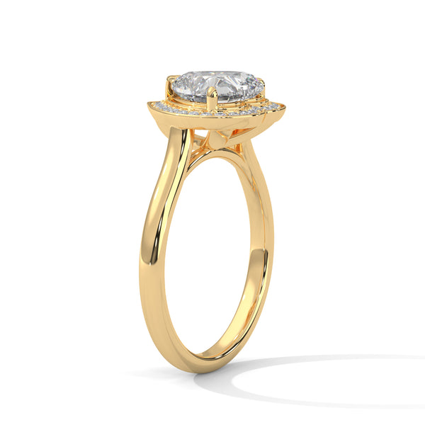 2.16 CT Heart Shape Lab-Grown Diamond Halo Ring