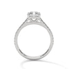 1.97 CT Emerald Cut Lab-Grown Diamond Pave Engagement Ring