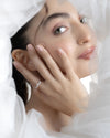 1.25 CT Total Pear Lab-Grown Diamond Five Stone Band Ring