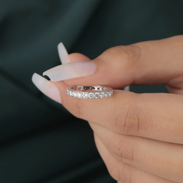 1.22 CT Total Round Lab-Grown Diamond Eternity Band Ring