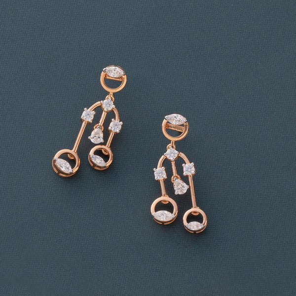 6.41 Ct Lab-Grown Diamond Mixed Shape Drop Necklace & Earring Set