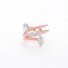 1.13 CT Total Pear & Marquise Lab-Grown Diamond Open Wrap Ring