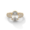3.95 CT Oval & Round Lab-Grown Diamond Multi-Row Pave Luxury Ring