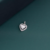 1.16 CTW Heart Shape Halo Lab-Grown Diamond Pendant