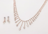13.64 Ct Round Lab-Grown Diamond Designer Necklace & Earring Set