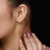 0.50 CT Round Bezel-Set CVD Lab-Grown Diamond Stud Earrings