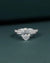 2.37 CTW Pear & Emerald Cut Lab-Grown Diamond Pave Engagement Ring