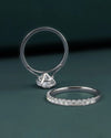 2.37 CTW Pear & Emerald Cut Lab-Grown Diamond Pave Engagement Ring