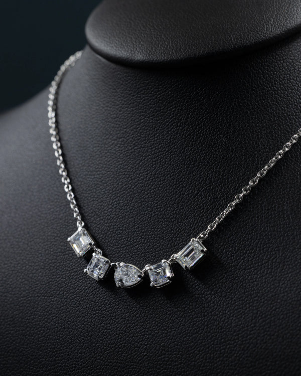 2.63 CTW Multi-Shape Lab-Grown Diamond Necklace in Gold