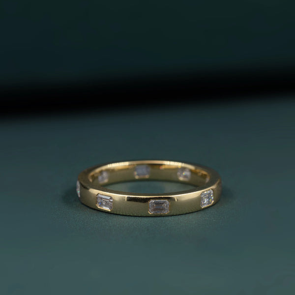 0.70 CTW Emerald Cut Lab-Grown Diamond Eternity Band Ring