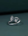 2.08 CTW Oval Cut Lab-Grown Diamond Bypass Solitaire Ring