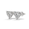 2.25 CT Heart Shape Lab-Grown Diamond Stud Earrings
