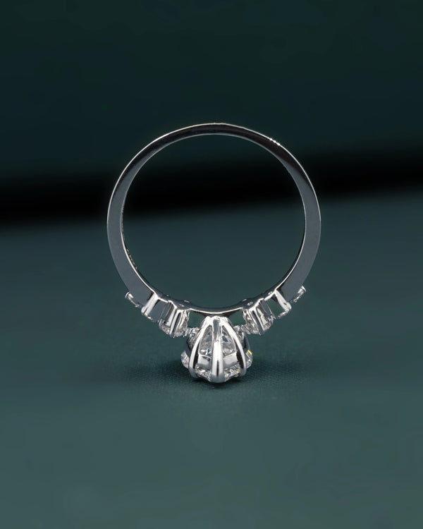 2.79 CTW Pear Cut Lab-Grown Diamond Engagement Ring
