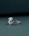 1.12 CTW Emerald Cut Lab-Grown Diamond Curved Bypass Ring
