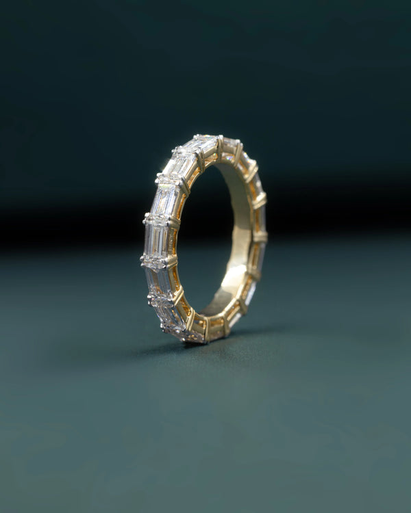 3.61 CTW Emerald Cut CVD Lab-Grown Diamond Eternity Ring