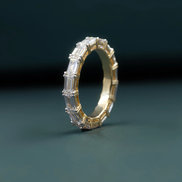 3.61 CTW Emerald Cut CVD Lab-Grown Diamond Eternity Ring
