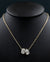 2.12 CTW Pear & Emerald Cut Lab-Grown Diamond Toi et Moi Pendant Necklace