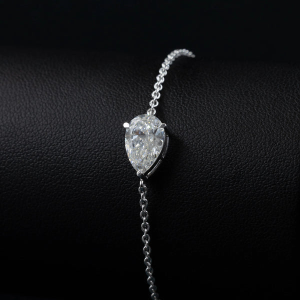 2.01 CT Pear Cut Lab-Grown Diamond Solitaire Pendant Necklace