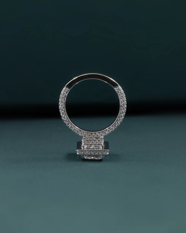 3.08 CTW Princess Cut Halo Lab-Grown Diamond Engagement Ring