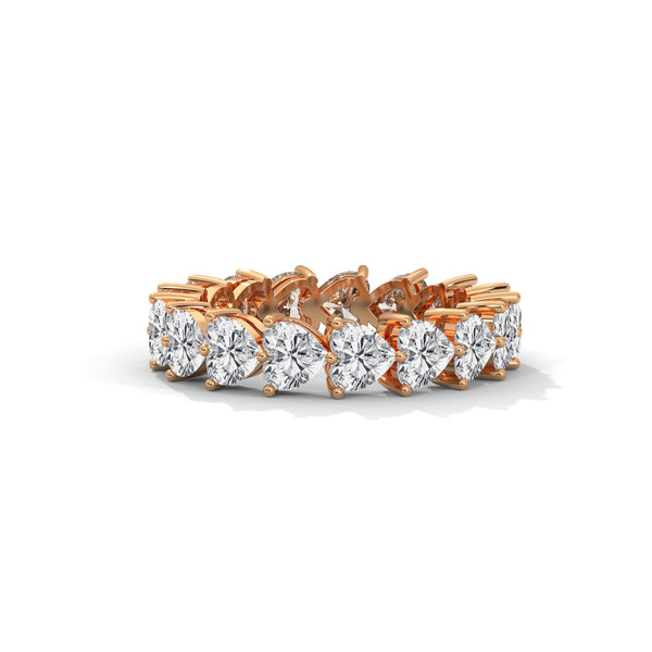4.25 CT Heart Shape Lab-Grown Diamond Eternity Band Ring