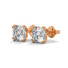 2.50 CT Cushion Cut CVD Lab-Grown Diamond Stud Earrings