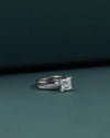 2.40 CT Princess Cut CVD Lab-Grown Diamond Twist Solitaire Ring