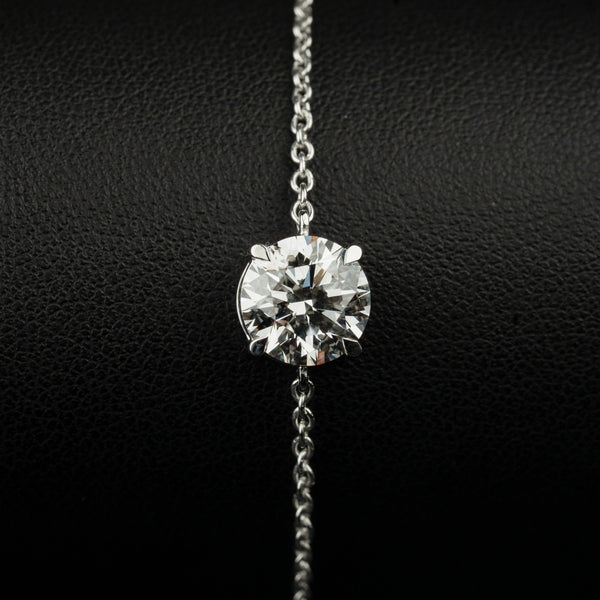 2.51 CT Round Brilliant Lab-Grown Diamond Solitaire Bracelet