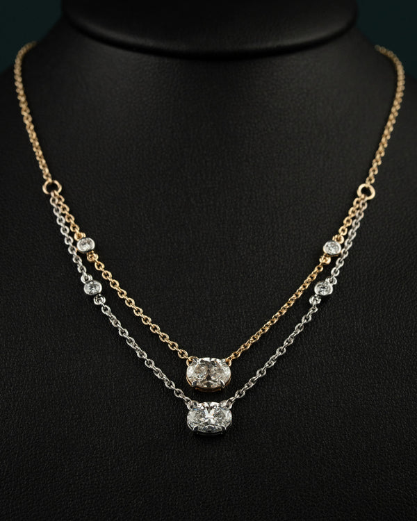 2.27 CTW Cushion Cut Lab-Grown Diamond Layered Necklace