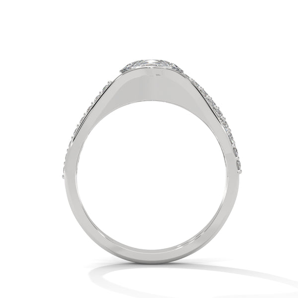 2.03 CT Total Pear Lab-Grown Diamond Designer Wrap Ring with Pave Accents