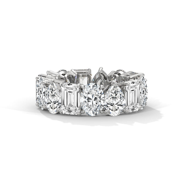 11.25 CT Multi-Shape Lab-Grown Diamond Eternity Band Ring