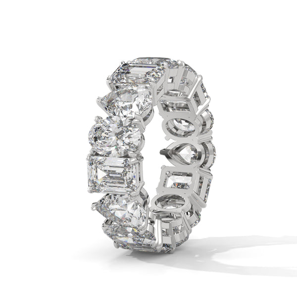 11.25 CT Multi-Shape Lab-Grown Diamond Eternity Band Ring